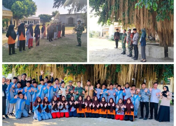 Peduli Pendidikan, TNI Hadir Latih PBB di SMP Internasional Modern Sumber Terang Ujungpangkah