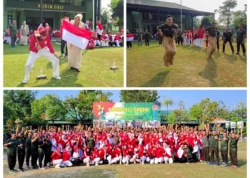 Serunya Lomba HUT RI ke-80 di Makodim 0817/Gresik: Penuh Gelak Tawa dalam Bingkai Kebersamaan