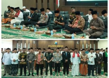 Jelang HUT RI, Polres Gresik Gandeng Forkopimda, Ulama dan Umara Gelar Doa Bersama