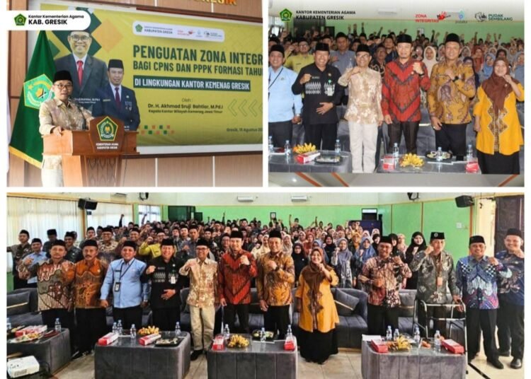 Hadir di Kemenag Gresik, Kakanwil Jatim Ajak ASN Miliki Hati yang Bersih Wujudkan Birokrasi Jujur