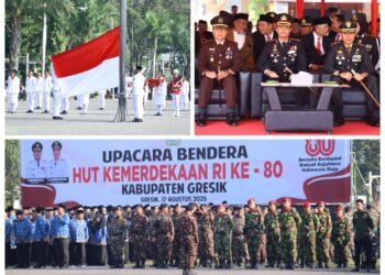 Kapolres Apresiasi Upacara HUT ke-80 Kemerdekaan Republik Indonesia di Pemkab Gresik