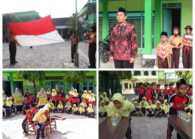 Peringati HUT RI, MI Alkarimi Tebuwung Dukun Gelar Upacara Dilanjut Lomba Full Happy
