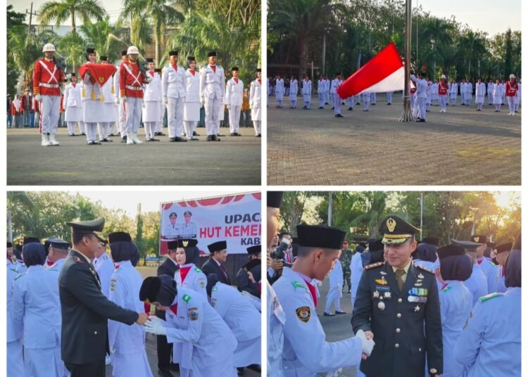 Upacara Penurunan Bendera Merah Putih HUT ke-80 RI Berlangsung Khidmat, Dandim Gresik: Bukan Sekadar Simbol, Namun Momentum Perkuat Semangat Persatuan