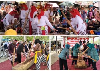 Bangkitkan Tradisi Leluhur di Momen HUT RI, Pemdes Dalegan Panceng Gelar Festival Gejog Lesung