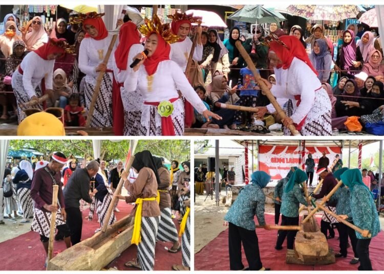 Bangkitkan Tradisi Leluhur di Momen HUT RI, Pemdes Dalegan Panceng Gelar Festival Gejog Lesung