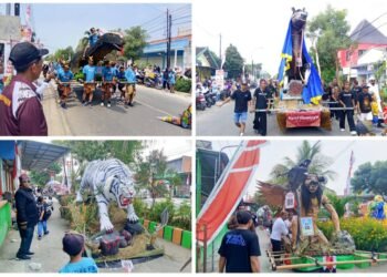 Super Meriah !! Pemdes Masangan Bungah Gelar Karnaval Budaya Semarakkan HUT RI
