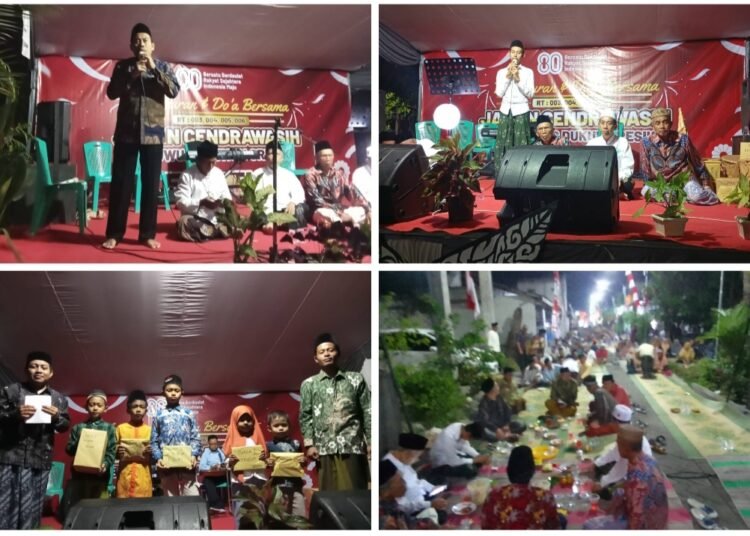 Ratusan Warga Jalan Cendrawasih Tebuwung Dukun Guyub Rukun Gelar Tasyakuran HUT Kemerdekaan RI ke-80