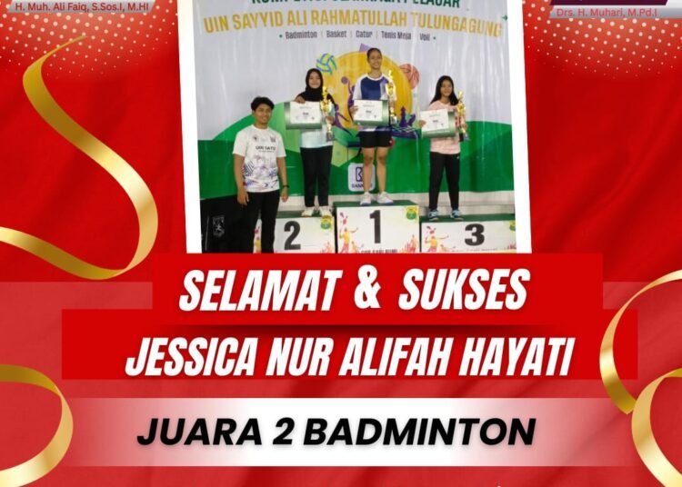 Jessica Nur Alifah Hayati, Siswi Berbakat MAN 1 Gresik Sabet Juara 2 Turnamen Badminton di Ajang Pekan Olahraga Pelajar se-Pulau Jawa