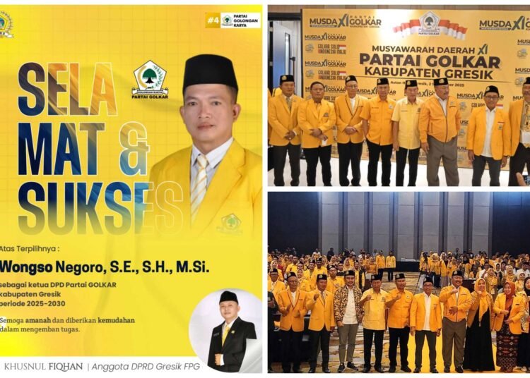 Kejutan Politik !! Wongso Negoro Resmi Pimpin Golkar Gresik Gantikan Ahmad Nurhamim