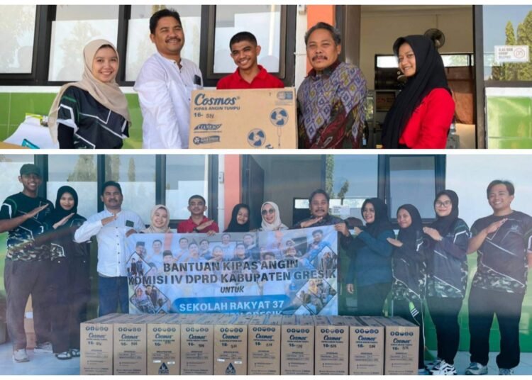 Jumat Berkah, 10 Kipas Angin Merk “Urunan” Anggota Komisi IV DPRD Gresik pun Telah Mendarat di Sekolah Rakyat