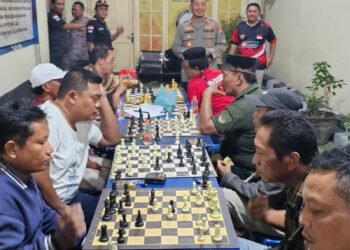 Polsek Cerme Gaungkan Pesan Kamtibmas “Gresik Aman dan Kondusif” Lewat Turnamen Catur Kapolsek Cup