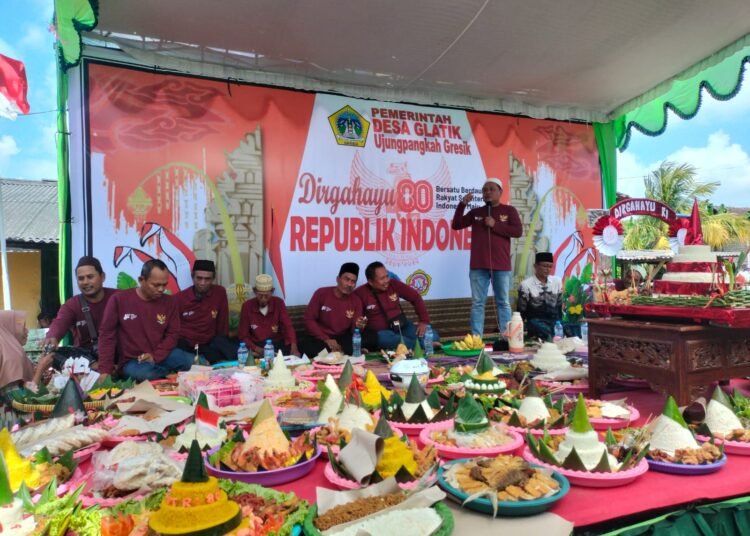 Sedekah Bumi Desa Glatik, Kades Ajak Seluruh Warganya Jaga Gresik Damai Aman Kondusif