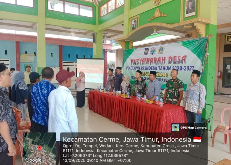 Camat Cerme Hadiri Musdes RPJMDes Pemdes Wedani: Sepakat Bangun Gedung Serba Guna dan Rabat Beton Jalan Desa