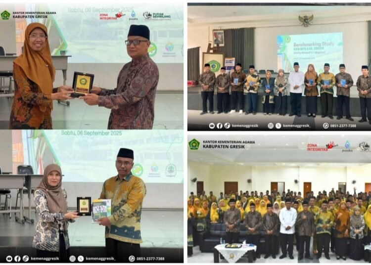 Perkuat Manajemen Madrasah, KKMTs Gresik Gelar Studi Tiru di MTs Alma’arif 01 Singosari Malang