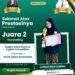 Siswa MAN 2 Gresik Avrilia Diva Candini Sabet Juara 2 Lomba Storytelling Bahasa Inggris Tingkat Nasional