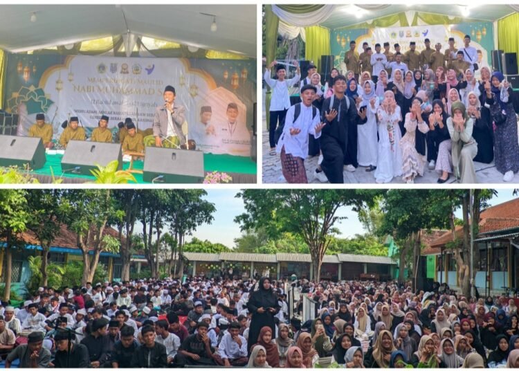 Luar Biasa !! Penampilan Grup Sholawat Miftahuzzain Pesantren Al-Miftah Pukau Ratusan Siswa UPT SMPN 20 Gresik