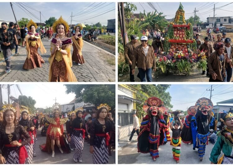 Meriah Seru !! Kirab dan Karnaval Budaya Semarakkan Sedekah Bumi di Desa Sidojangkung Menganti