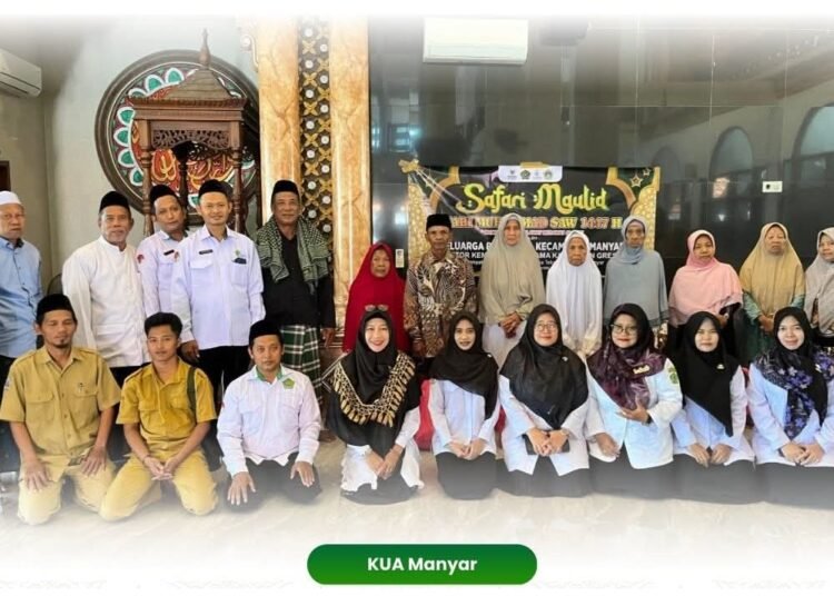 KUA Manyar Gelar Safari Maulid Ajak Masyarakat Perkuat Cinta kepada Nabi Muhammad SAW