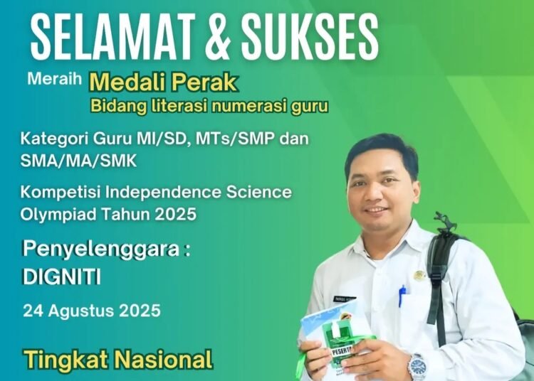 Thoriqul Husaini Guru Matematika MAN 2 Gresik Raih Medali Perak di Ajang Kompetisi Literasi Numerasi Tingkat Nasional