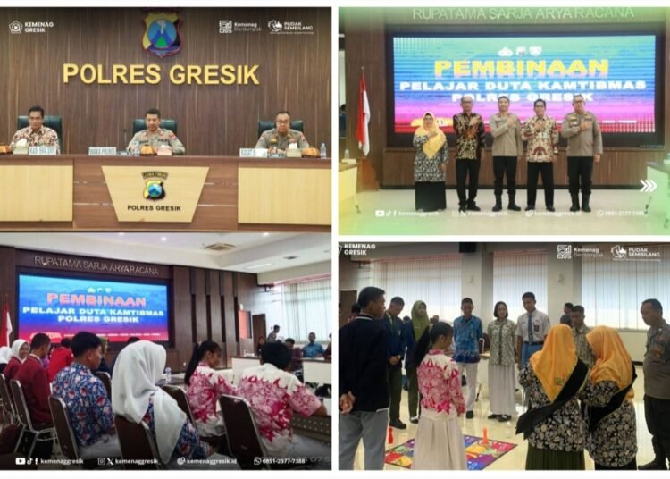 Sinergitas Kemenag dan Polres Gresik, Pelajar Kota Santri Digembleng Jadi Duta Moderasi Siap Menjaga NKRI