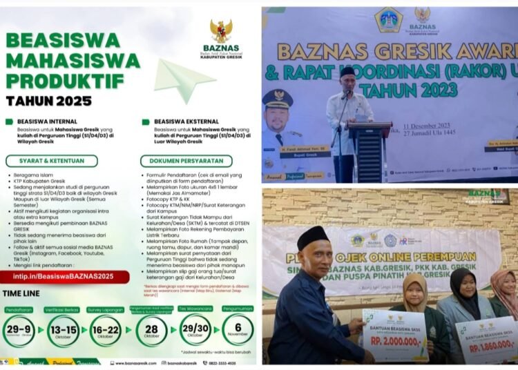 Kabar Gembira !! BAZNAS Gresik Kembali Buka Pendaftaran Beasiswa Mahasiswa Produktif 2025