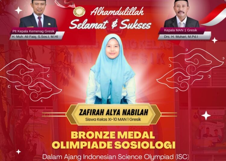 Siswa MAN 1 Gresik Kembali Ukir Prestasi Gemilang di Ajang Olimpiade Tingkat Nasional
