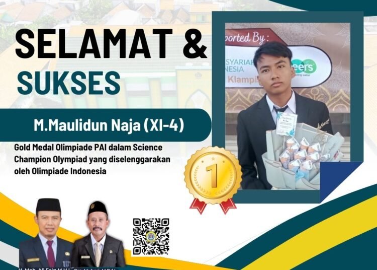 Siswa MAN 1 Gresik Kembali Torehkan Tinta Emas Raih Gold Medali di Olimpiade PAI Tingkat Nasional