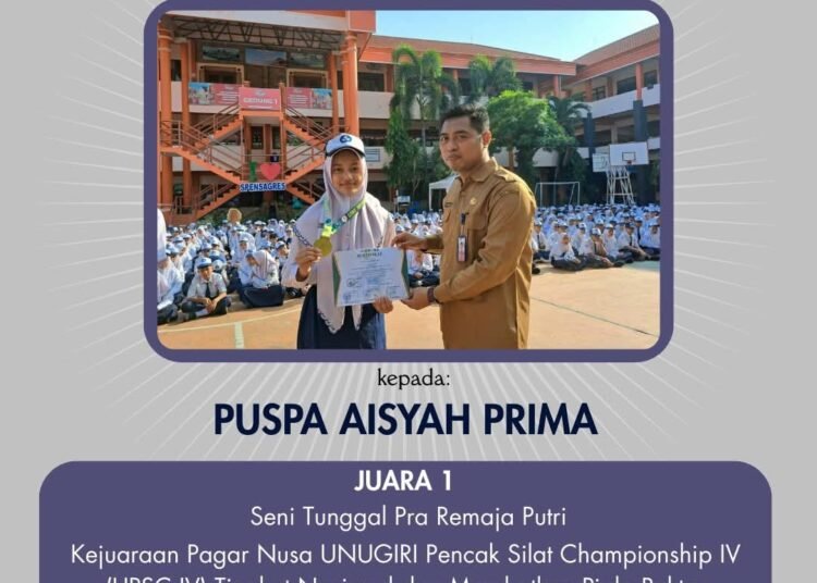 Spensagres Mengakar Kuat MenjulangTinggi: Sabet Juara 1 Pencak Silat Putri Kejuaraan Pagar Nusa Tingkat Nasional