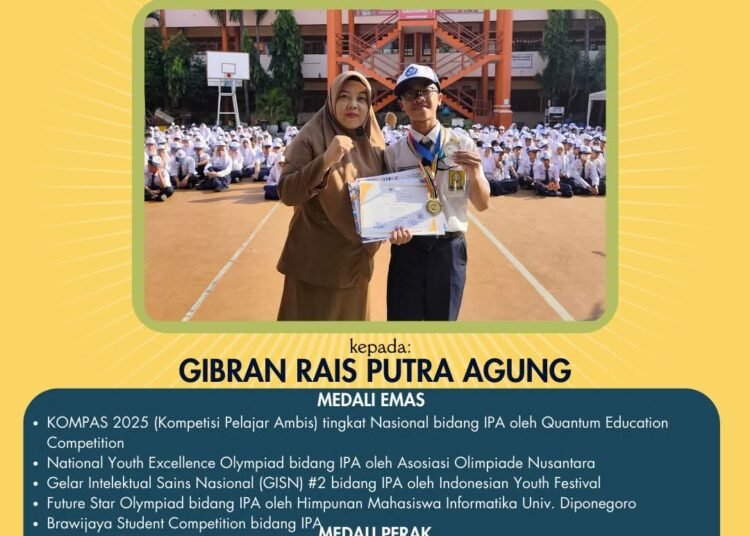 Gibran Harumkan SMPN 1 Gresik Raih 5 Medali Emas dan 5 Perak di Ajang Kompetisi Tingkat Nasional