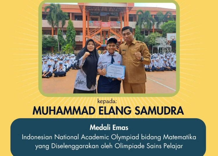 Hebat !! Muhammad Elang Samudra Siswa SMPN 1 Gresik Sukses Raih Medali Emas Olimpiade Matematika Tingkat Nasional