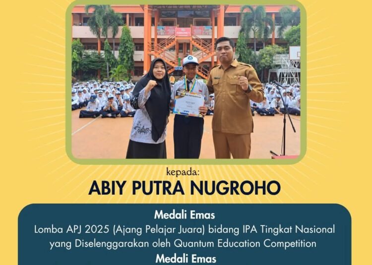 Ajang Pelajar Juara (APJ) Bidang IPA Tingkat Nasional, Siswa SMPN 1 Gresik Sukses Raih Medali Emas