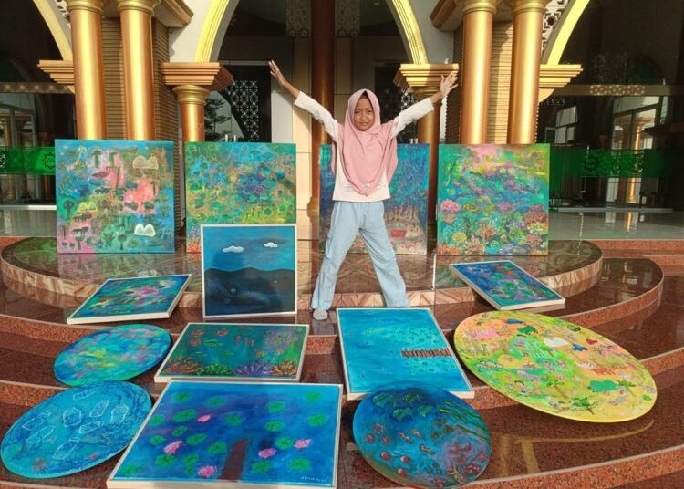 Catatan pameran tunggal karya lukis Aisyah Hilya: MENGINGATKAN ANAK, BAHWA DIRINYA MANUSIA ADALAH MAHKLUK SOSIAL