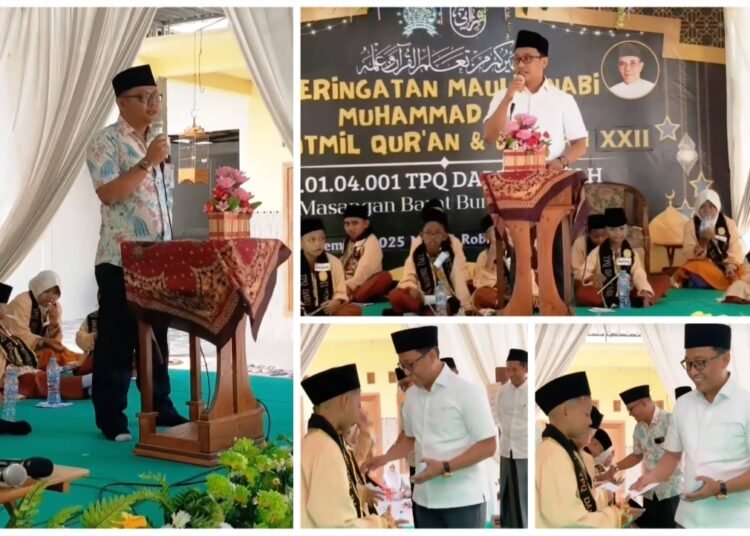 Sahabat Fiqhan Membersamai Anggota DPR RI Ahmad Labib Hadiri Maulid Nabi di TPQ Darun Najah Masangan Bungah