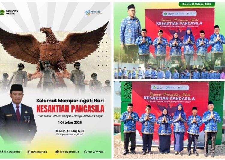 Jaga Spirit Kebangsaan, Kemenag Gresik Gelar Upacara Peringatan Hari Kesaktian Pancasila