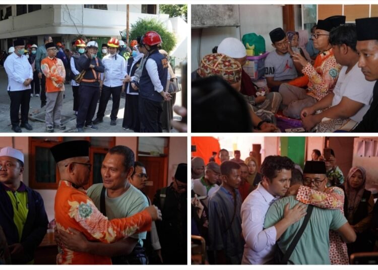 Telah Lewati Golden Time, Kakanwil Kemenag Jatim Berikan Penguatan Moral dan Doa kepada Wali Santri Pondok Pesantren Al Khoziny 