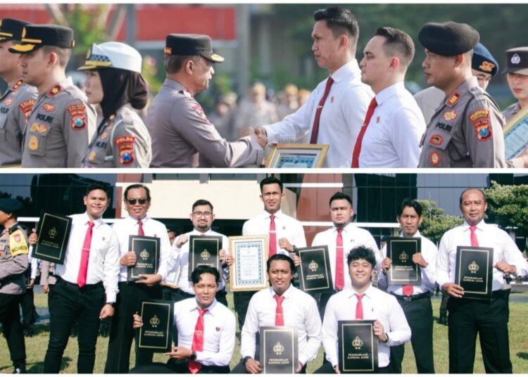 Berhasil Ungkap Kasus Pembunuhan 1×24 Jam, Satreskrim Polres Gresik Terima Penghargaan Khusus dari Kapolda Jatim