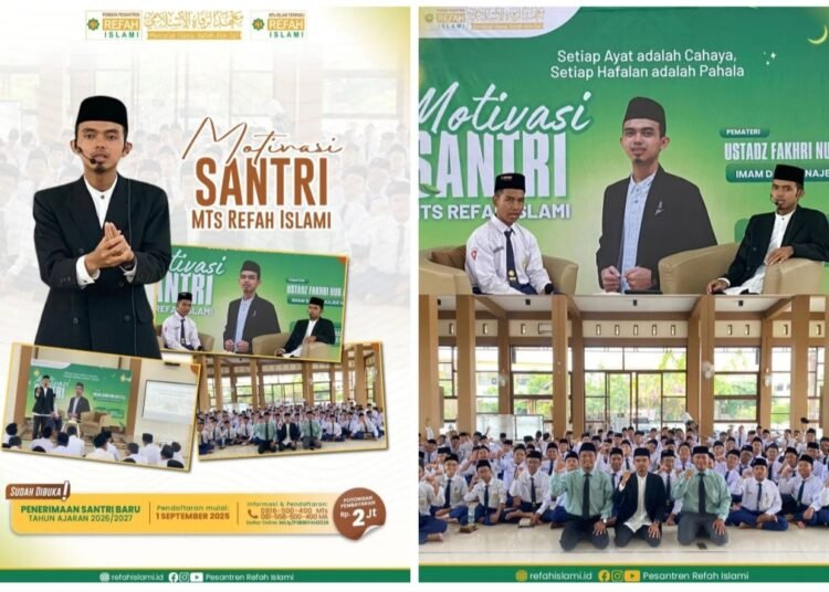 Tumbuhkan Semangat Cinta Al-Qur’an, Pesantren Refah Islami Gelar Motivasi Santri Bersama Ustadz Fakhri Nur Afif