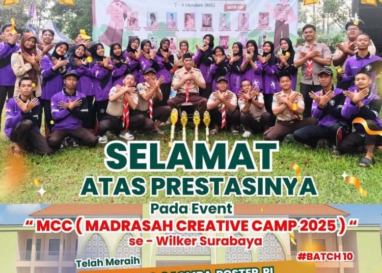 MAN 2 Gresik Borong Juara di Ajang Madrasah Creative Camp (MCC) 2025 se-Wilker Surabaya