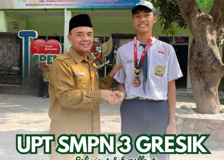Tak Hanya Prestasi Akademik, Siswa SMPN 3 Gresik pun Raih Juara di Ajang Kejuaraan Atletik Tingkat Jatim