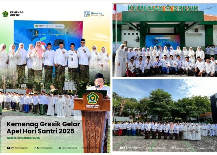 Kemenag Gresik Sukses Gelar Apel HSN 2025: Santri Berilmu, Berakhlak, dan Berdaya
