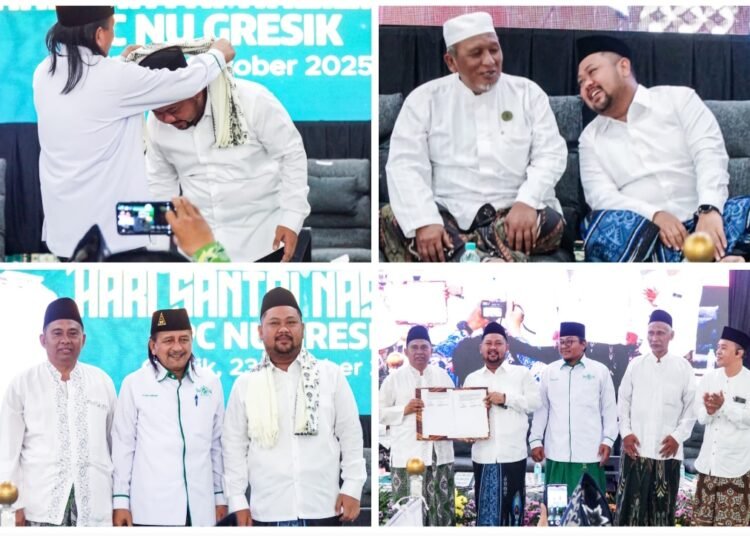 PCNU Gresik Anugerahkan Gelar Bupati Santri kepada Gus Yani di Momen Puncak HSN 2025
