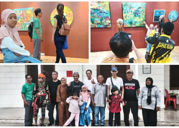 Bikin Takjub !! Aisyah Hilya Pelukis Cilik Asal Gresik Sukses Gelar Pameran Tunggal di Galeri Merah Putih Balai Pemuda Surabaya