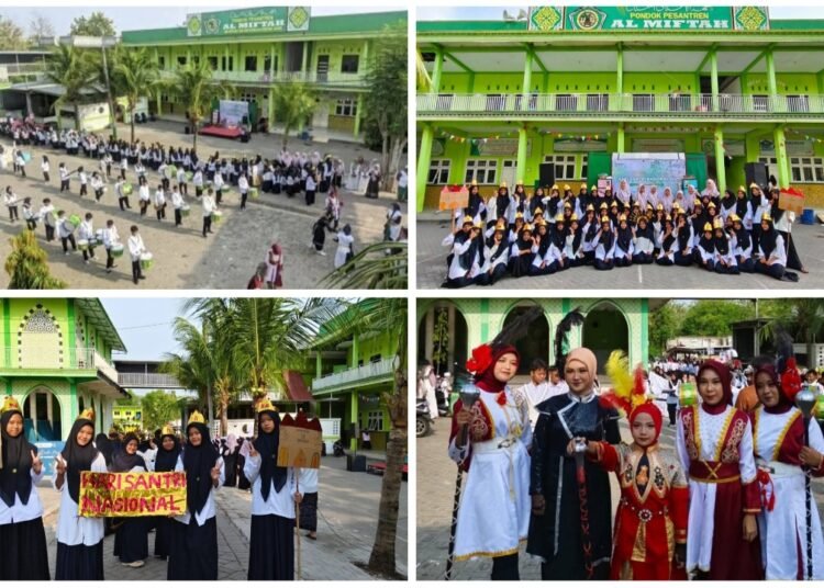Wow Keren !! Semarak Kirab Hari Santri Nasional 2025 Ponpes Modern Almiftah Mojopuro Wetan Bungah