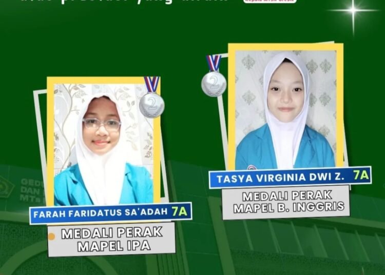 Selamat dan Sukses !! Farah dan Tasya, Dua Murid MTsN Gresik Raih Prestasi Gemilang di Ajang Nasional Genius Competition