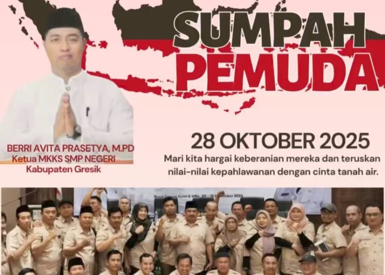 Ketua MKKS SMP Negeri Kabupaten Gresik Ucapkan Selamat Hari Sumpah Pemuda ke-97 Tahun 2025