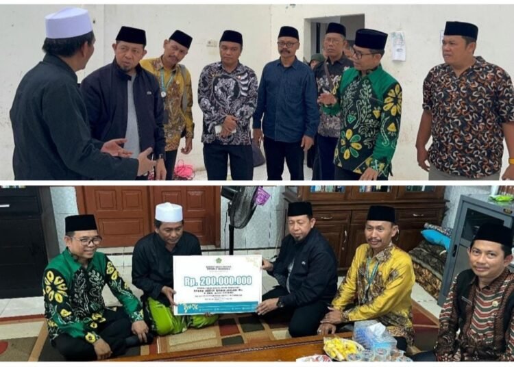 Kakanwil Bersama Kemenag RI Turun Langsung Serahkan Bantuan atas Musibah di Ponpes Syekh Abdul Qodir Jaelani Ra Besuki