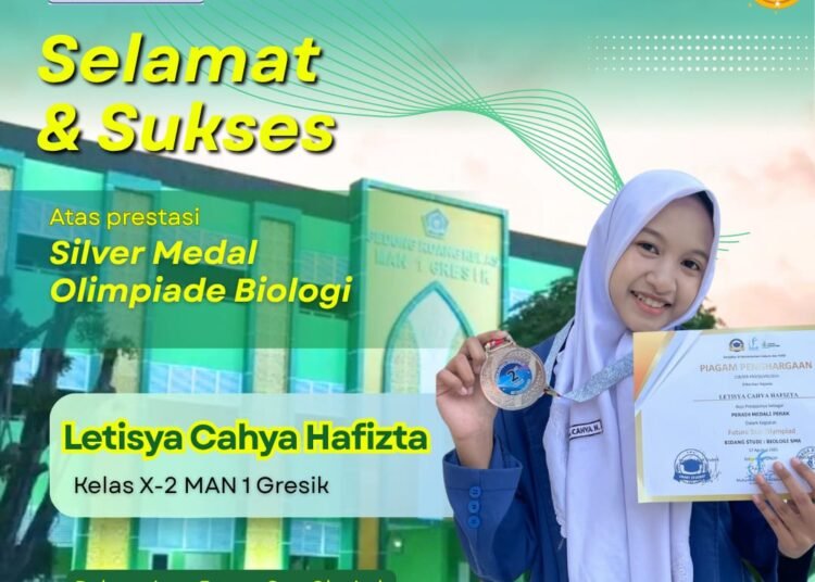 UNDIP Gelar Olimpiade Biologi Tingkat Nasional, Siswa MAN 1 Gresik Berhasil Raih Silver Medali
