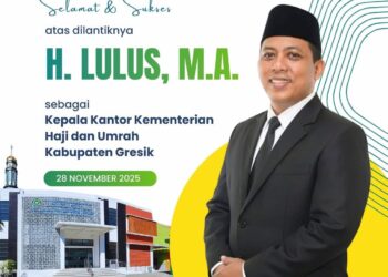 Jumat Berkah, H. Lulus, M.A. Resmi Dilantik sebagai Kepala Kantor Kementerian Haji dan Umrah Kabupaten Gresik