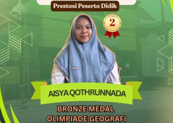 Aisya Qothrunnada Siswi MAN 1 Gresik Raih Bronze Medali Olimpiade Geografi Tingkat Nasional