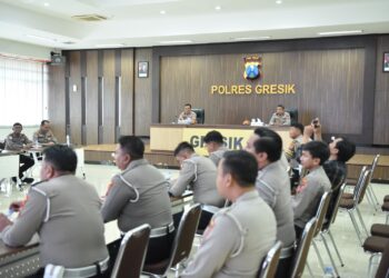 Polres Gresik Mantapkan Lat Pra Ops Zebra Semeru 2025 Demi Terciptanya ketertiban Lalu Lintas dan Kenyamanan Masyarakat